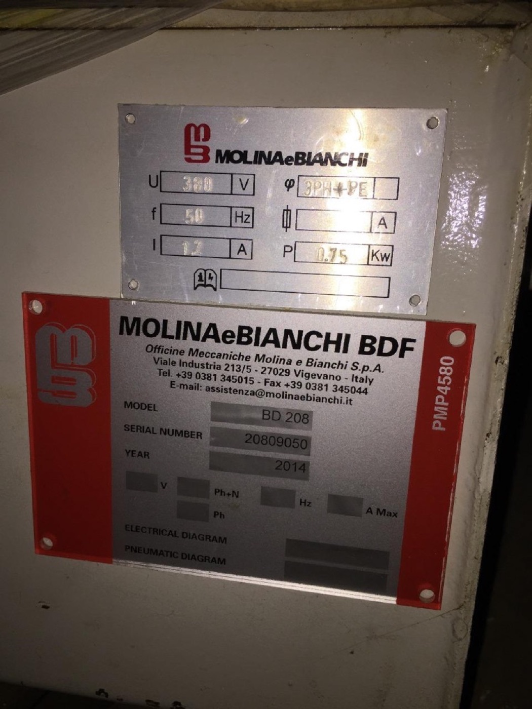 Molina e Bianchi BD 208 — Last slipping machine