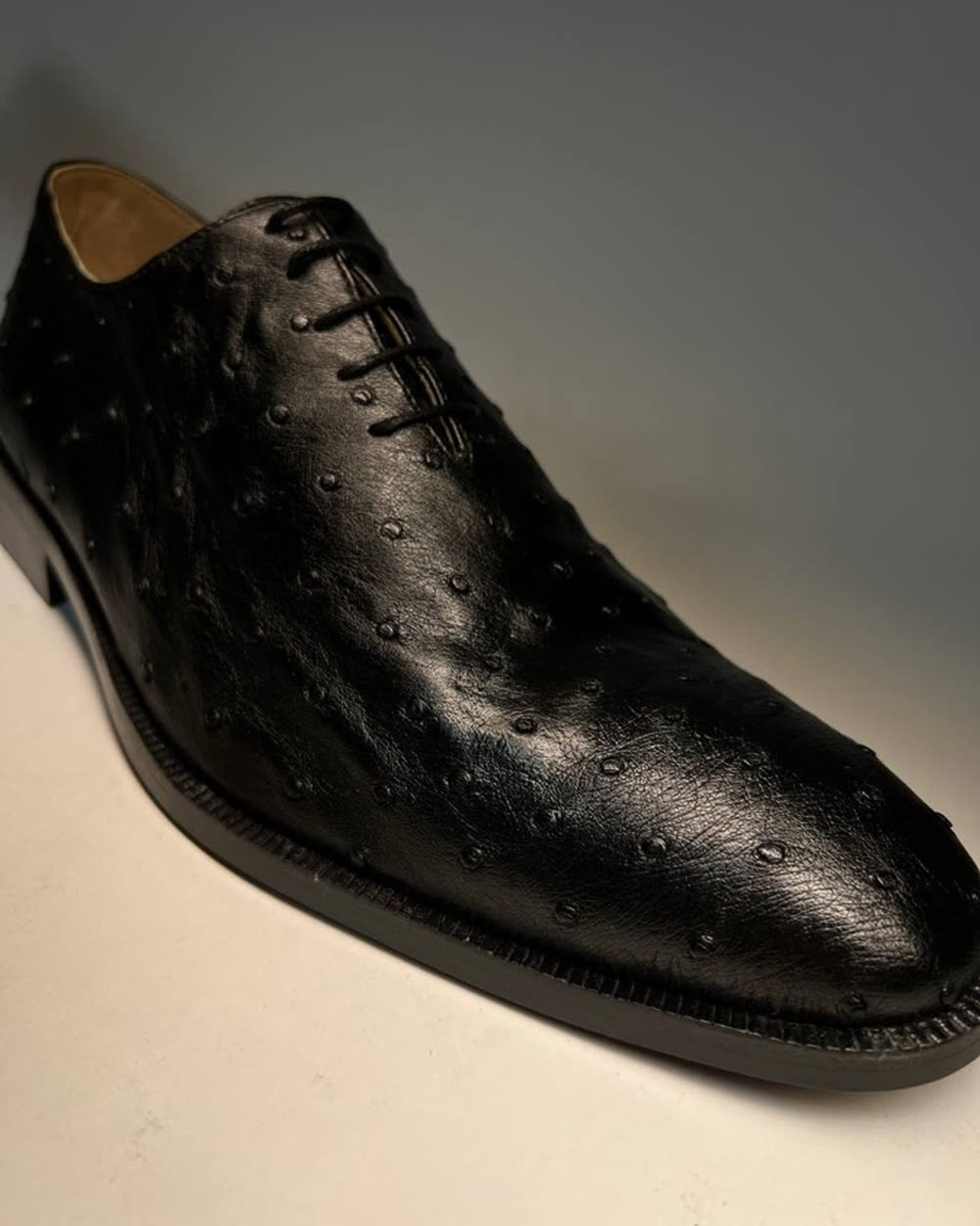 Black ostrich shoes, 2