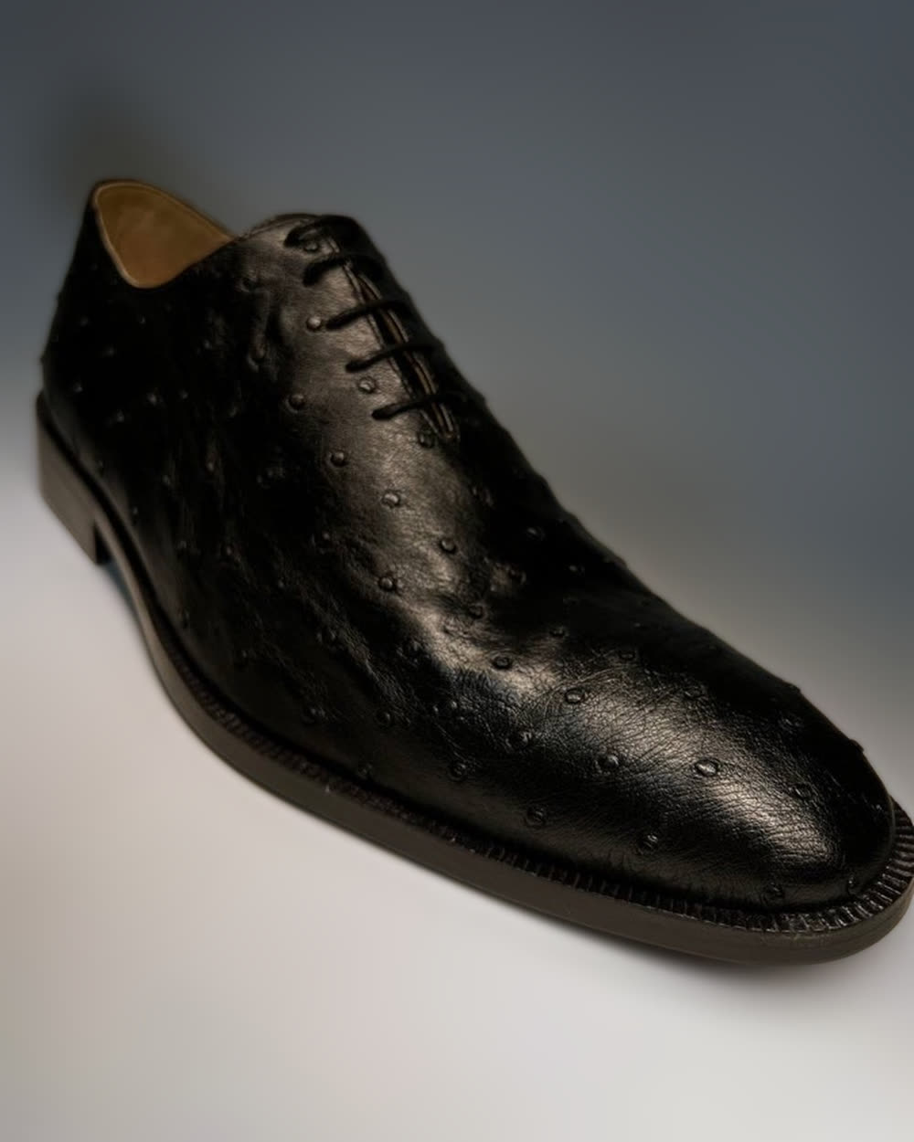 Black ostrich shoes, 3