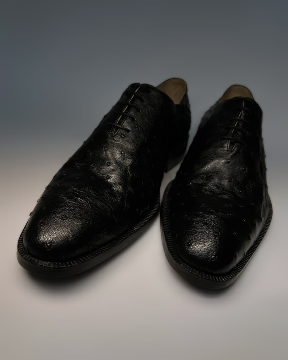 Black ostrich shoes, 5