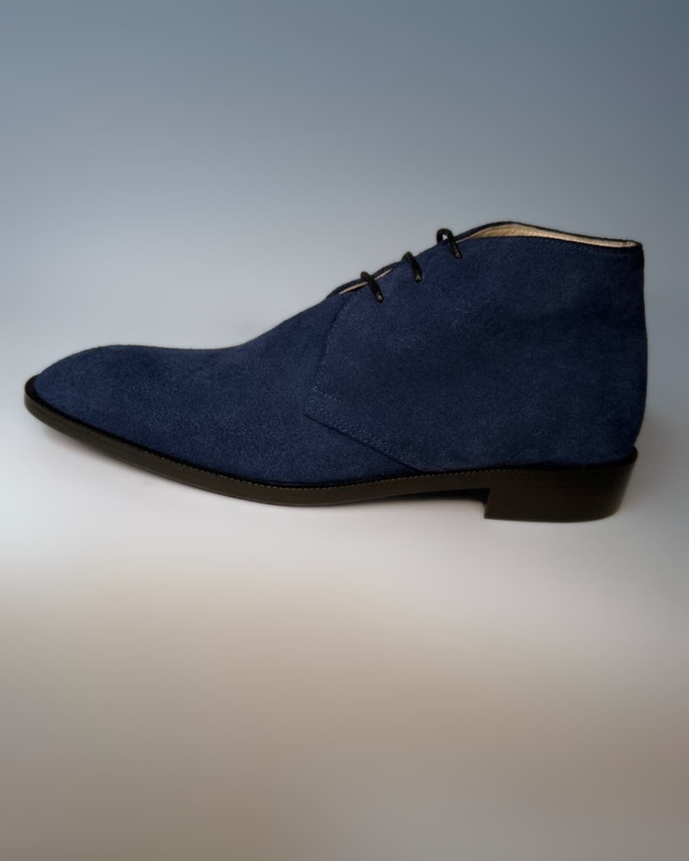 Blue split suede desert boots, 4
